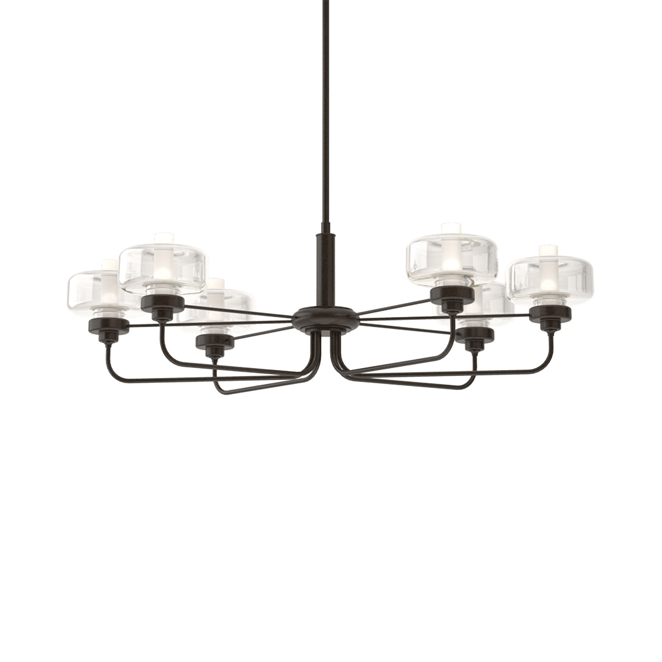 Nola Pendant Light in Oil Rubbed Bronze/Clear Glass with Frost.