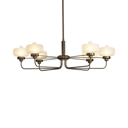 Nola Pendant Light in Bronze/Frost with Clear Glass.