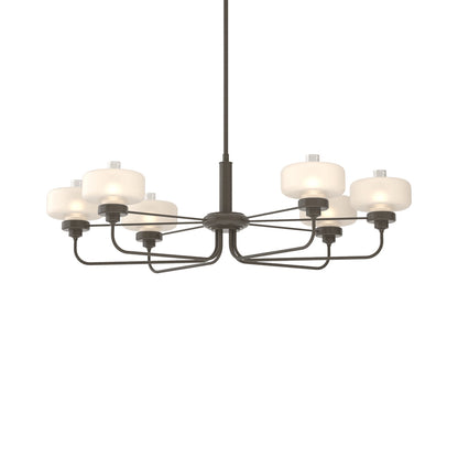Nola Pendant Light in Dark Smoke/Frost with Clear Glass.