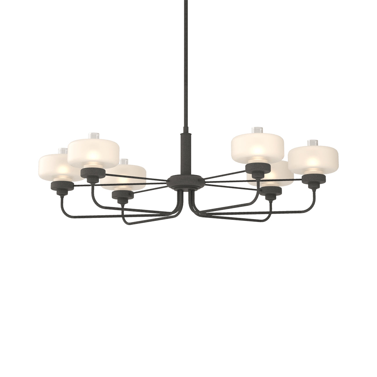 Nola Pendant Light in Natural Iron/Frost with Clear Glass.