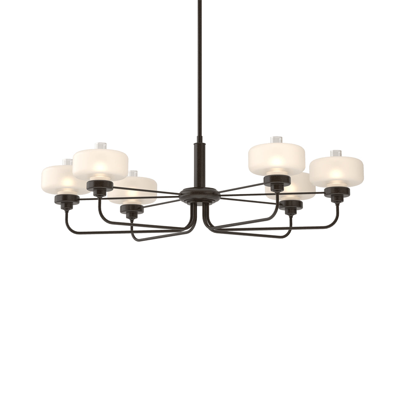 Nola Pendant Light in Oil Rubbed Bronze/Frost with Clear Glass.