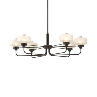 Nola Pendant Light in Oil Rubbed Bronze/Frost with Clear Glass.