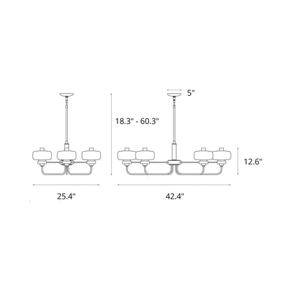 Nola Pendant Light - line drawing.