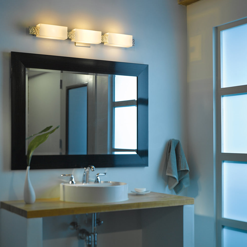 Oceanus Bath Vanity Light in bathroom.