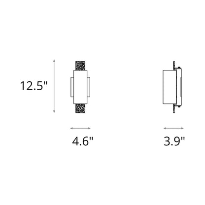 Oceanus Bath Wall Light - line drawing.