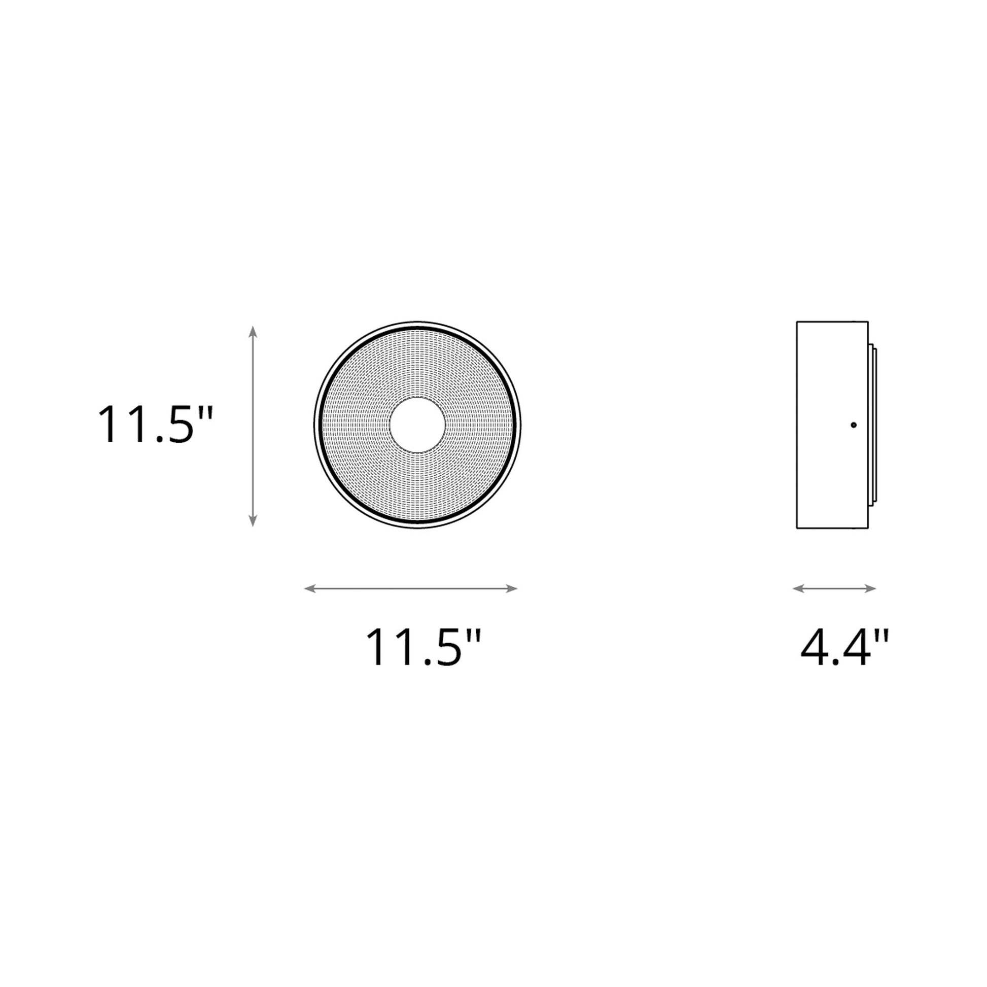 Oculus Wall Light - line drawing.