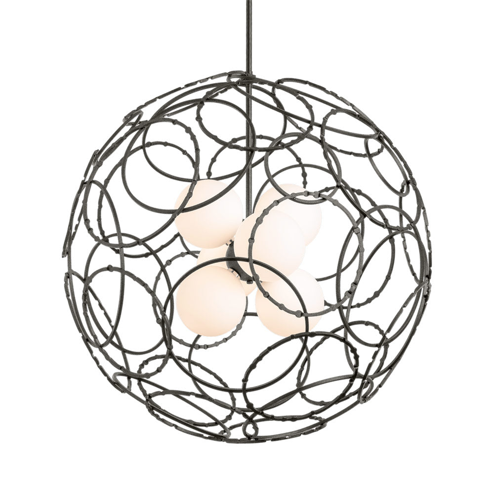 Olympus Orb Pendant Light in Natural Iron.