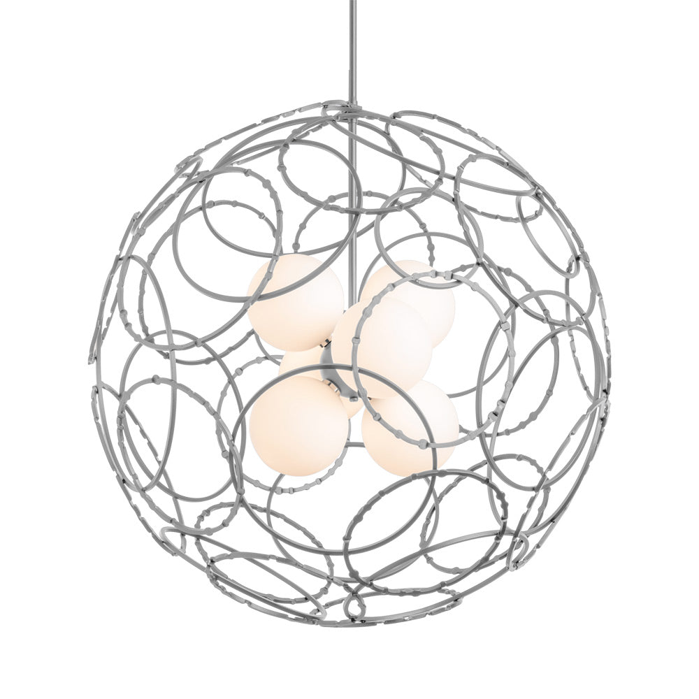 Olympus Orb Pendant Light in Vintage Platinum.
