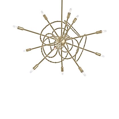 Olympus Starburst Pendant Light in Modern Brass.