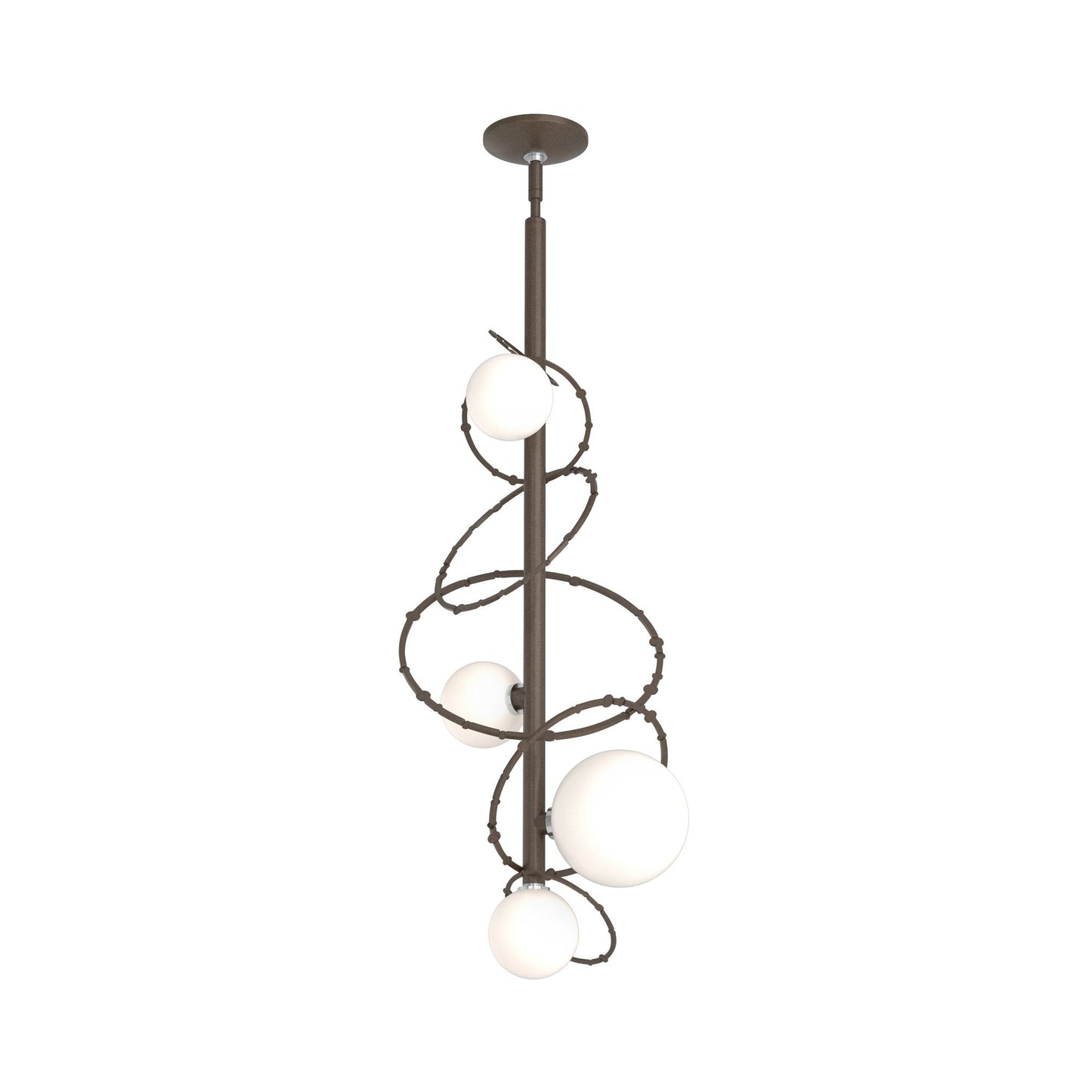 Olympus Vertical Pendant Light in Bronze.