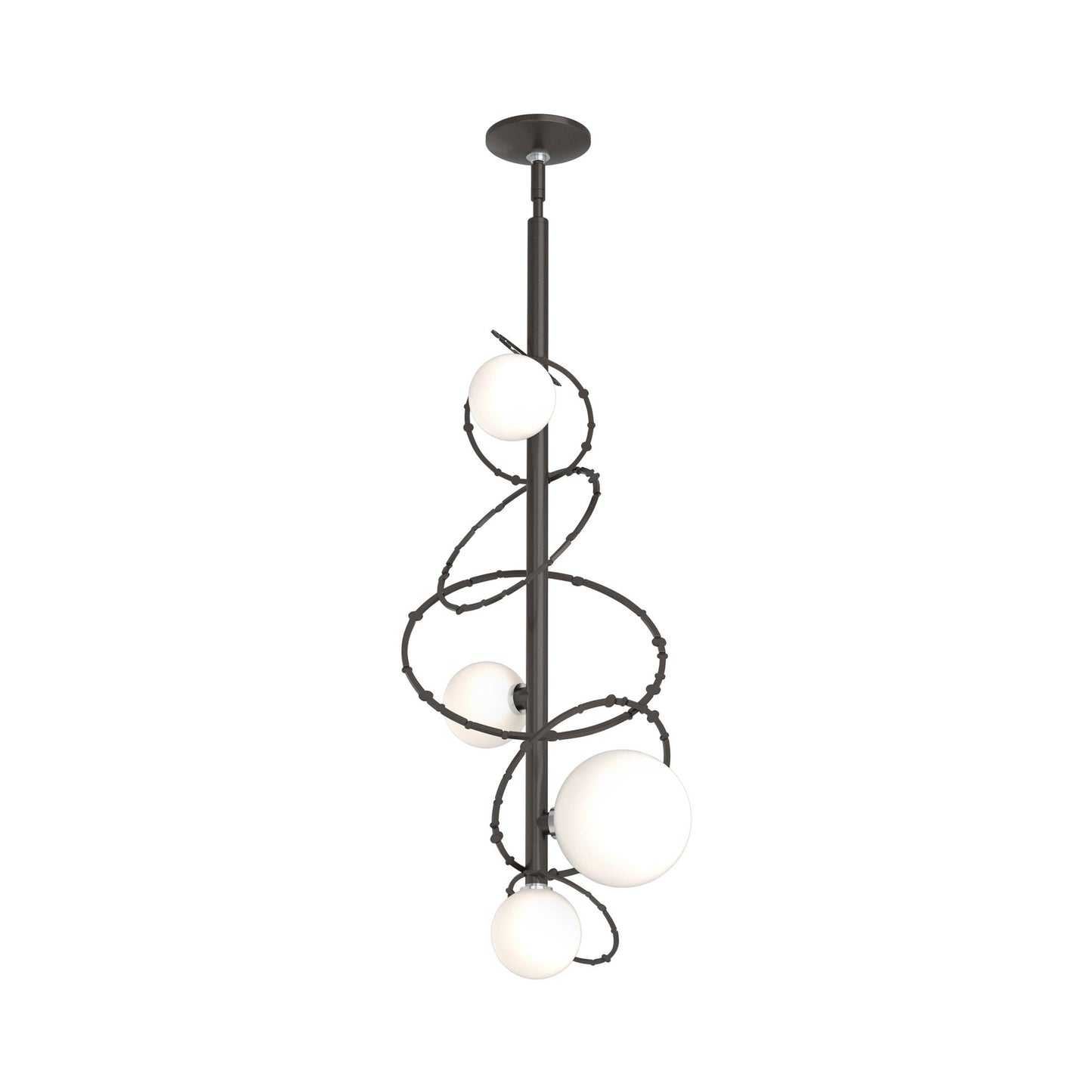 Olympus Vertical Pendant Light in Oil Rubbed Bronze.