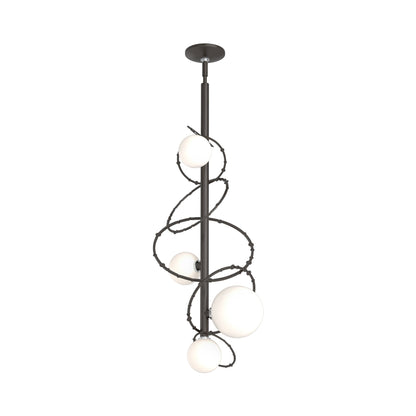 Olympus Vertical Pendant Light in Oil Rubbed Bronze.