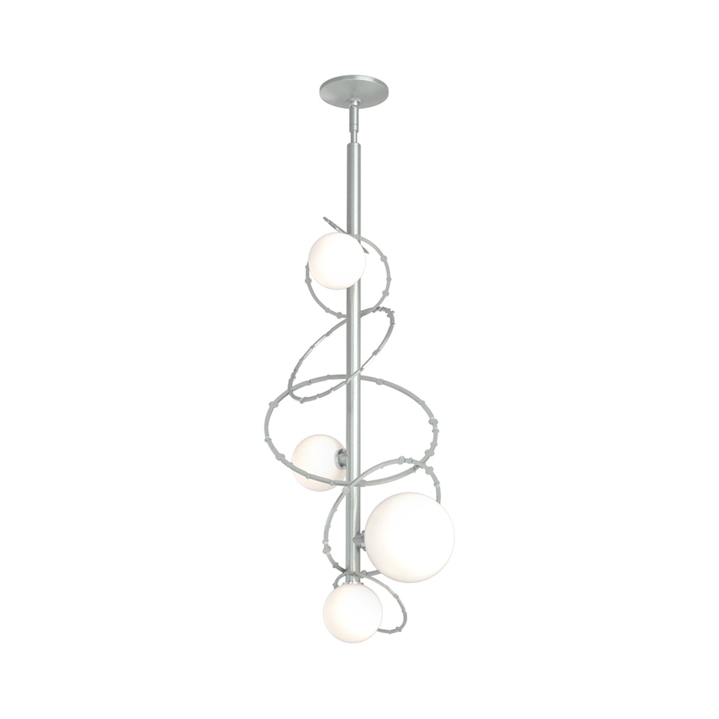 Olympus Vertical Pendant Light in Vintage Platinum.