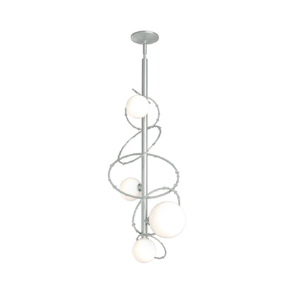 Olympus Vertical Pendant Light in Vintage Platinum.
