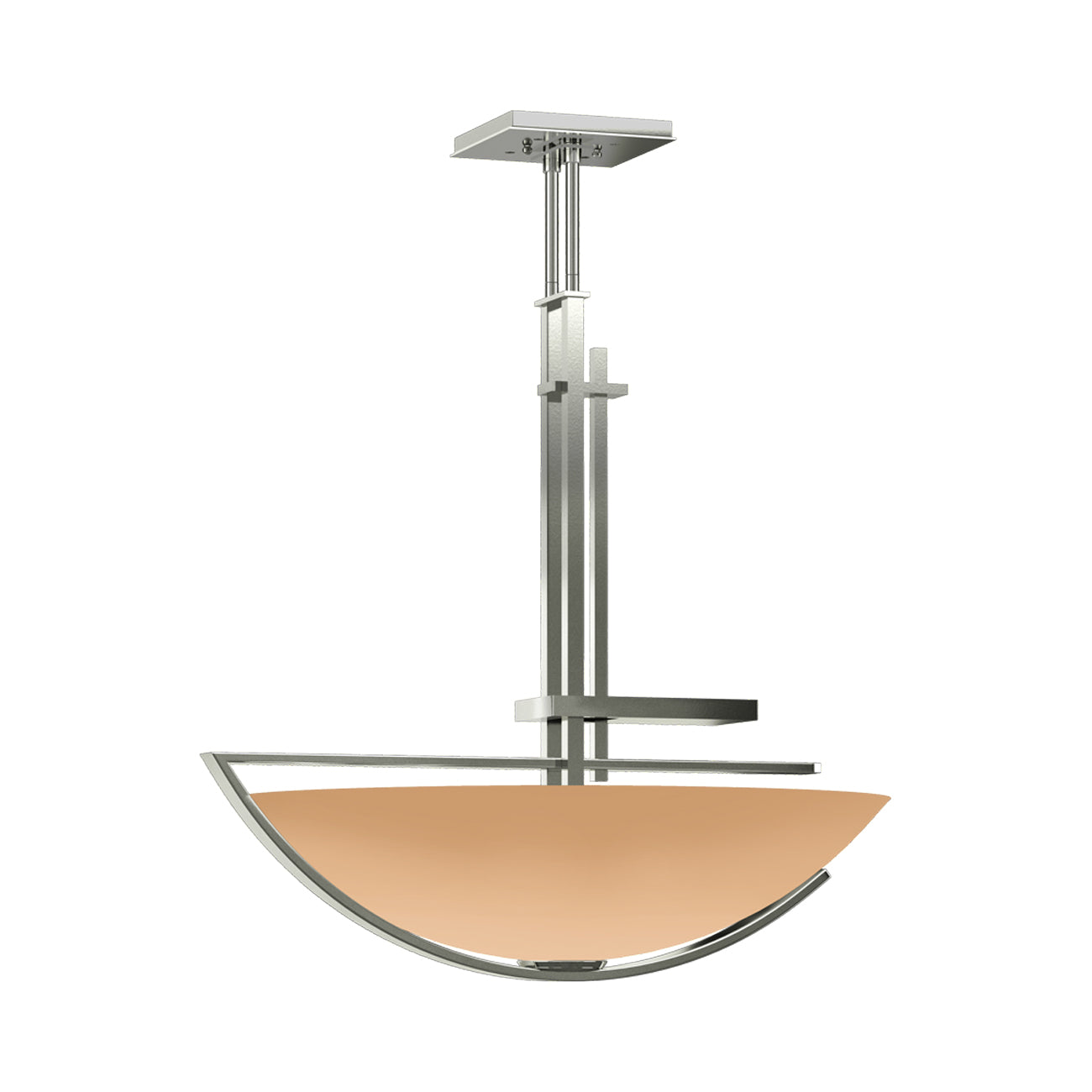 Ondrian Bowl Pendant Light in Sterling/Sand Glass.