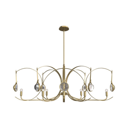 Optic Oval Pendant Light in Modern Brass/Modern Brass.