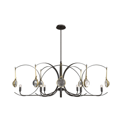 Optic Oval Pendant Light in Oil Rubbed Bronze/Modern Brass.