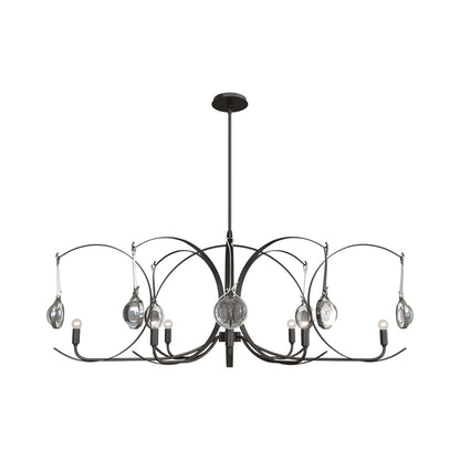 Optic Oval Pendant Light in Oil Rubbed Bronze/Sterling.