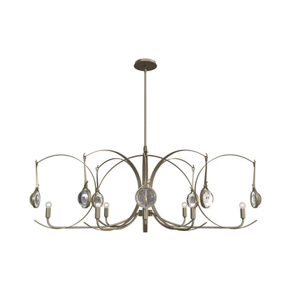 Optic Oval Pendant Light in Soft Gold/Soft Gold.