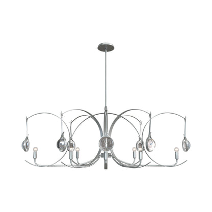 Optic Oval Pendant Light in Vintage Platinum/Vintage Platinum.