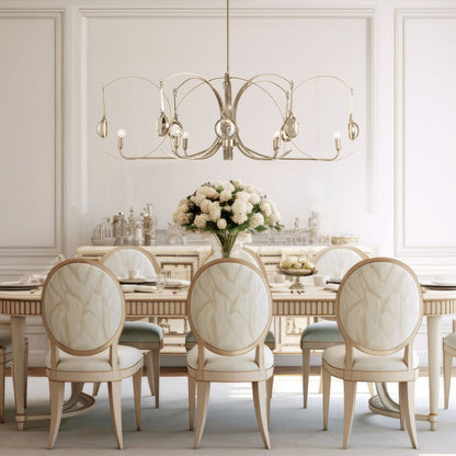 Optic Oval Pendant Light in living room.