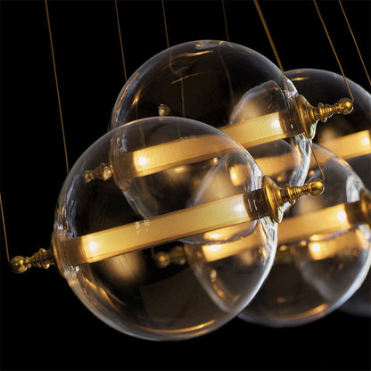 Otto Sphere Linear Pendant Light in Detail.
