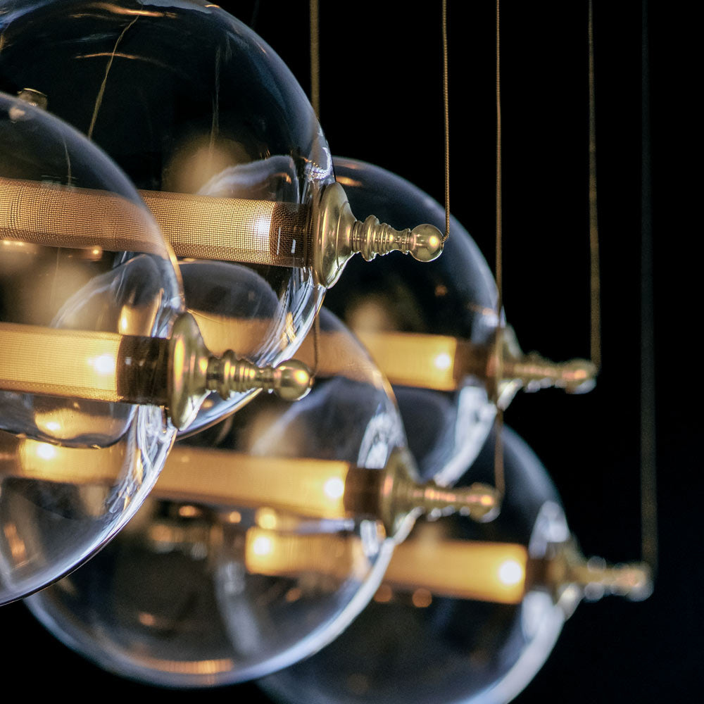 Otto Sphere Linear Pendant Light in Detail.