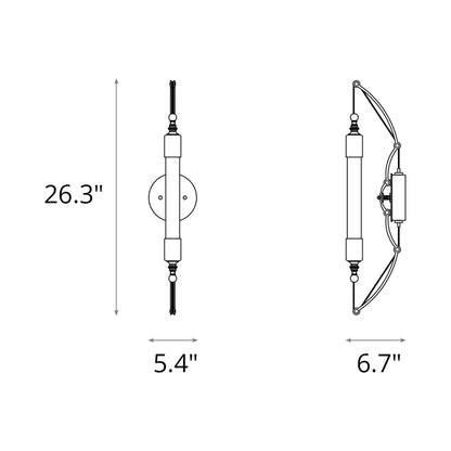 Otto Wall Light - line drawing.