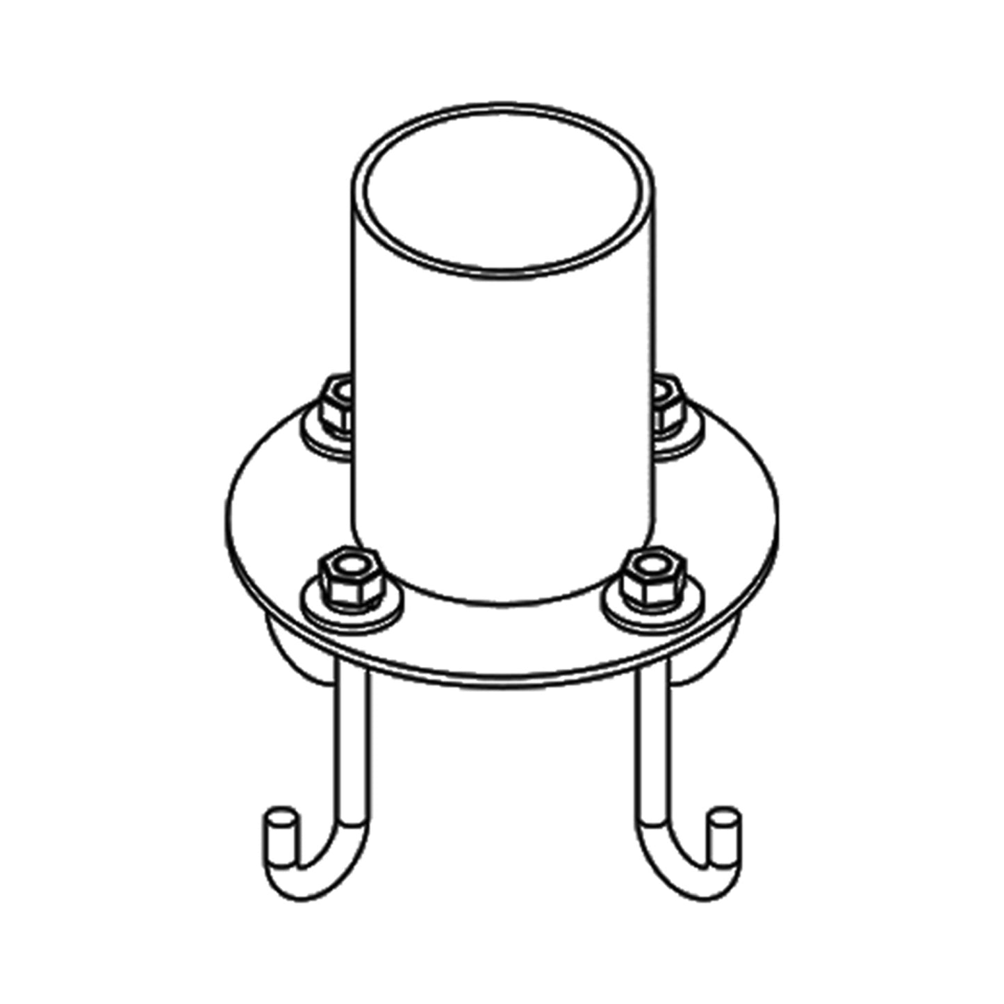 Outdoor Round Pier Mount Kit in Detail.