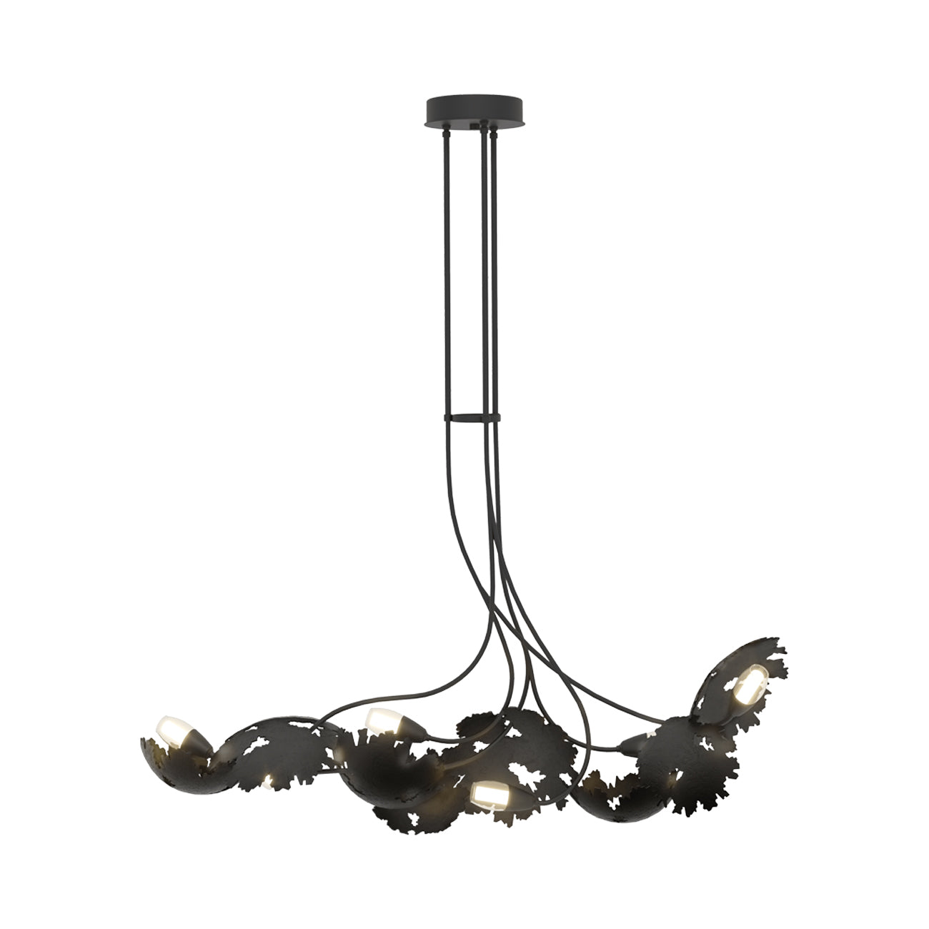 Pangea Linear Pendant Light in Black.