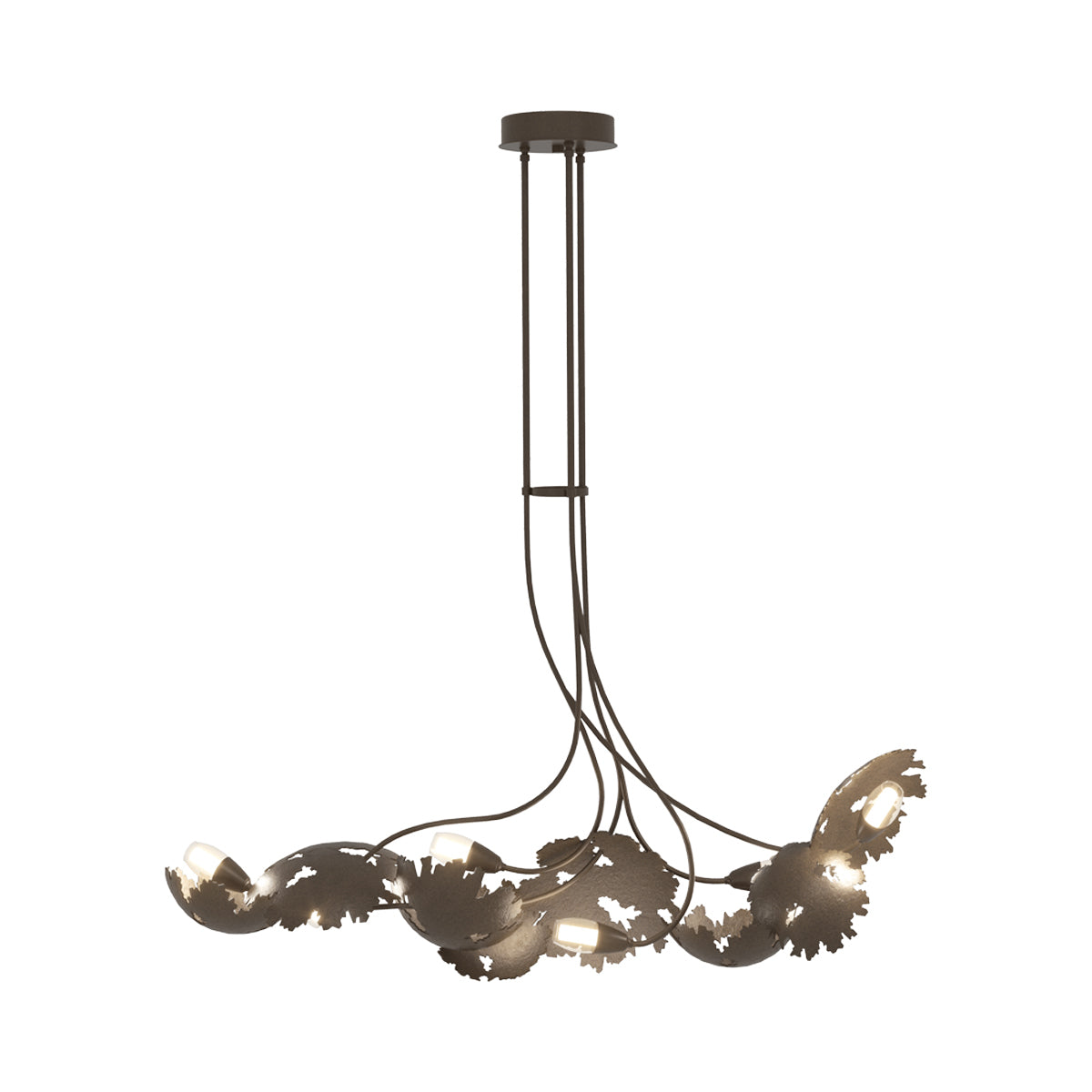 Pangea Linear Pendant Light in Bronze.