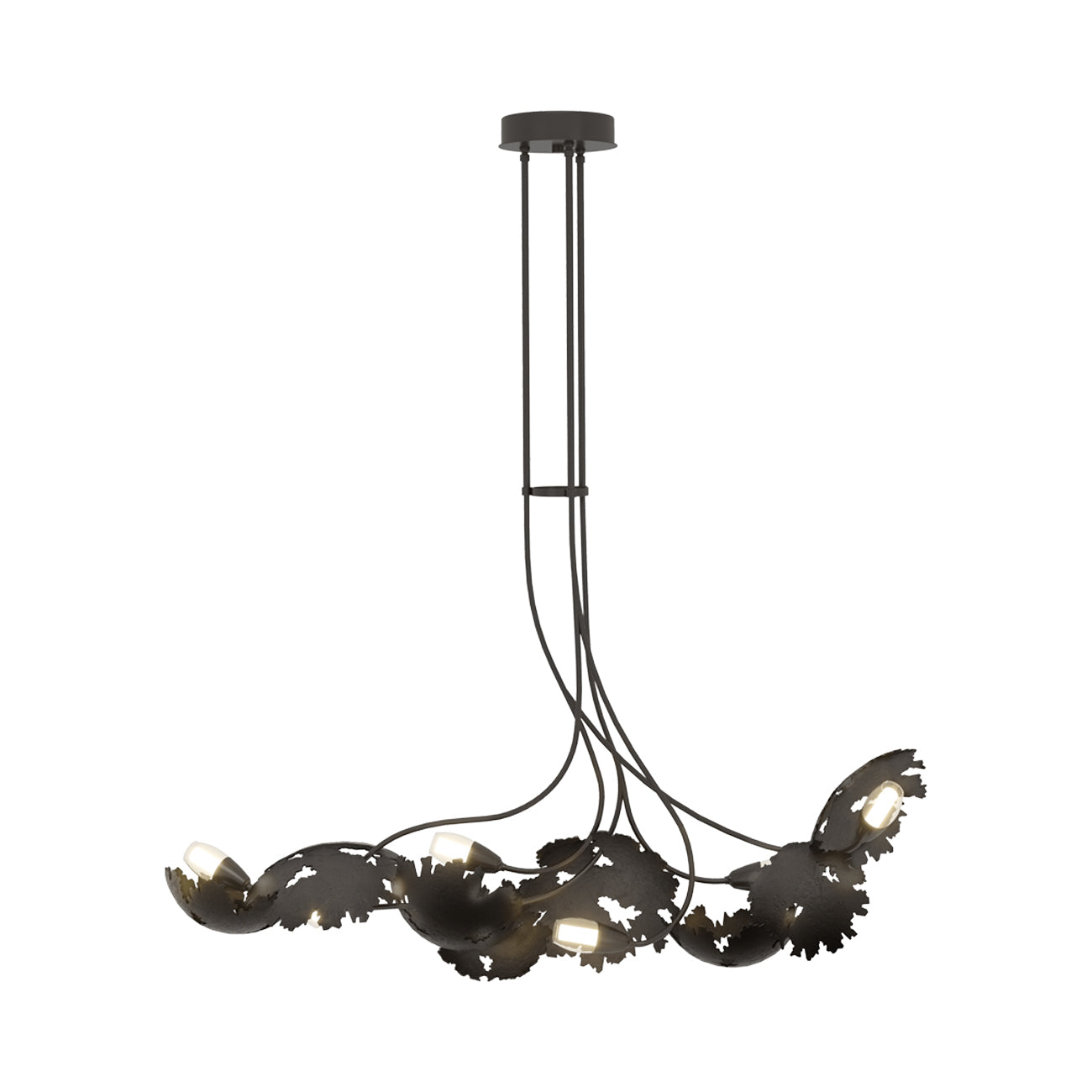 Pangea Linear Pendant Light in Oil Rubbed Bronze.