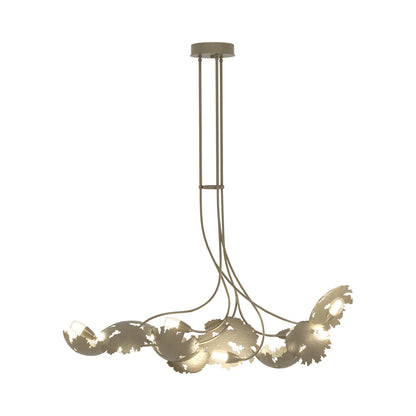 Pangea Linear Pendant Light in Soft Gold.