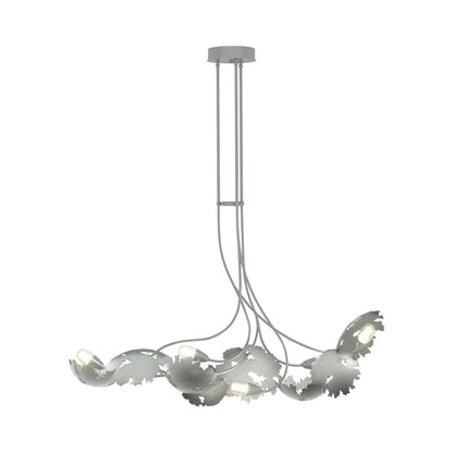 Pangea Linear Pendant Light in Vintage Platinum.