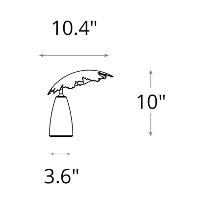 Pangea Mini Table Lamp - line drawing.