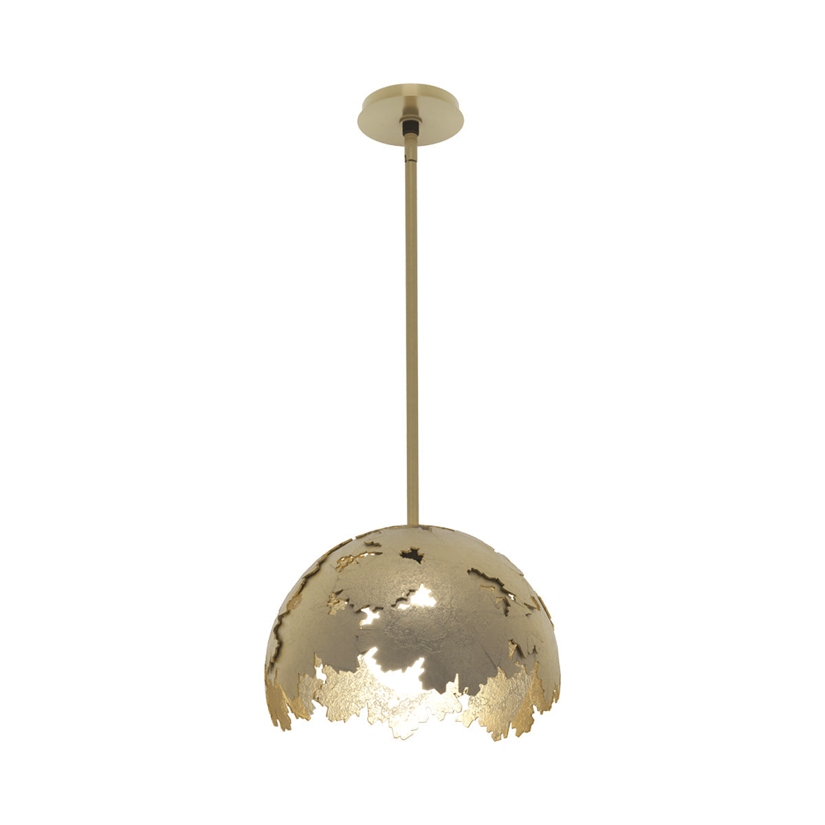 Pangea Pendant Light in Modern Brass.