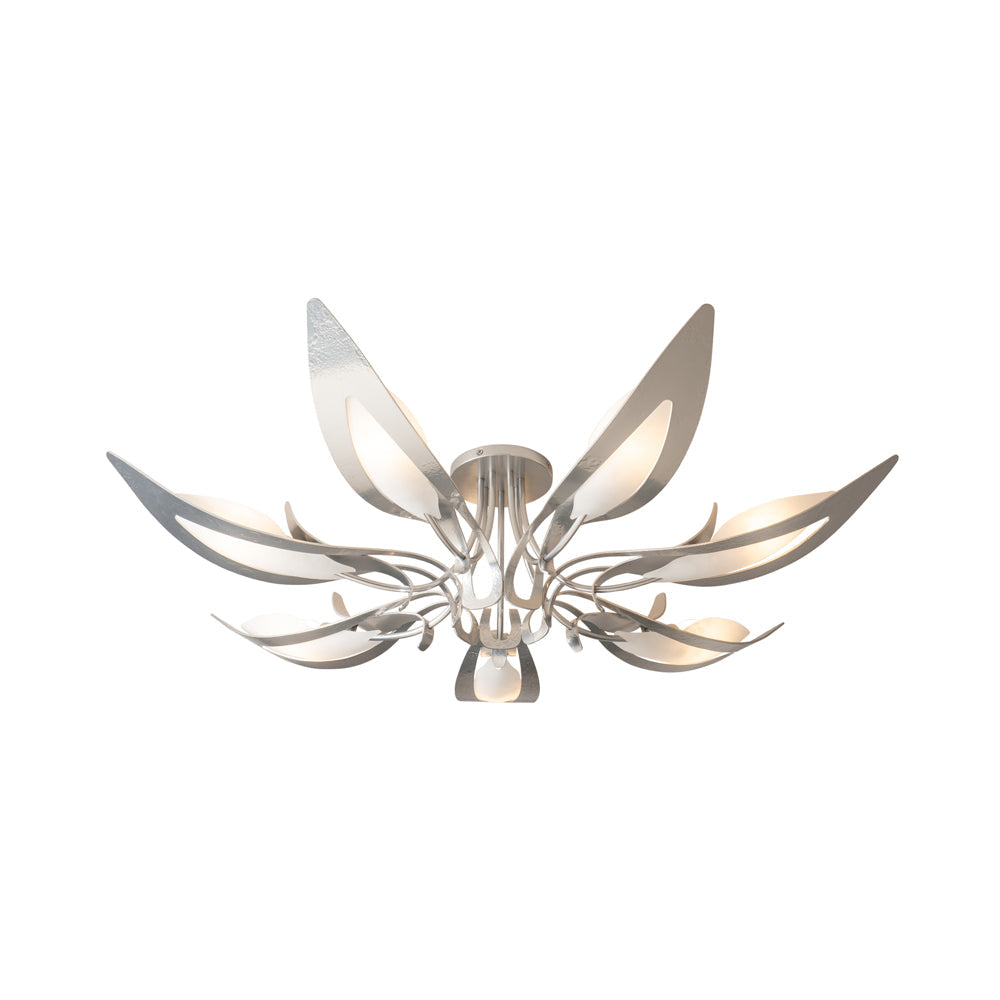 Parasol Semi Flush Mount Ceiling Light in Sterling.