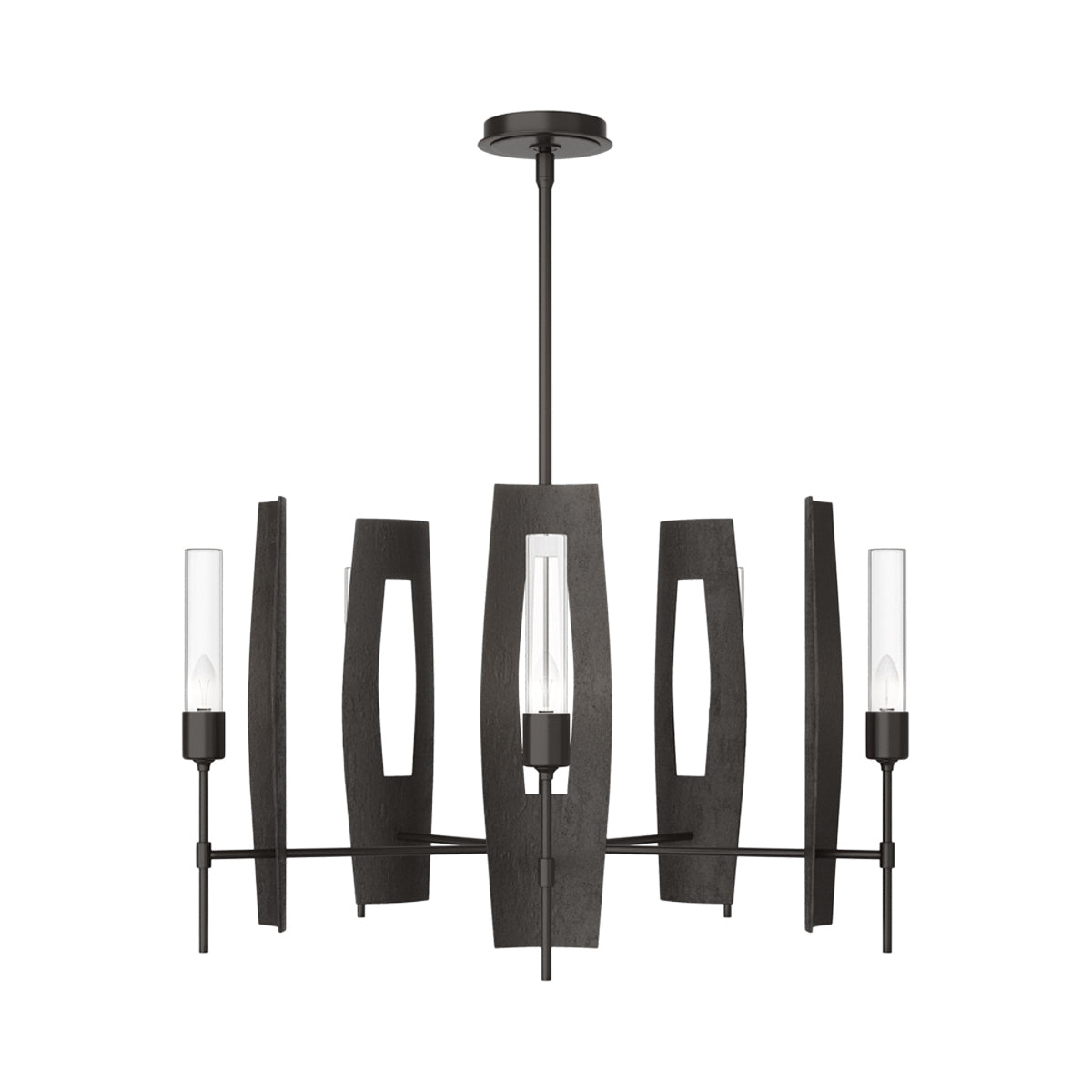 Passage Circular Pendant Light in Oil Rubbed Bronze/Clear Glass.