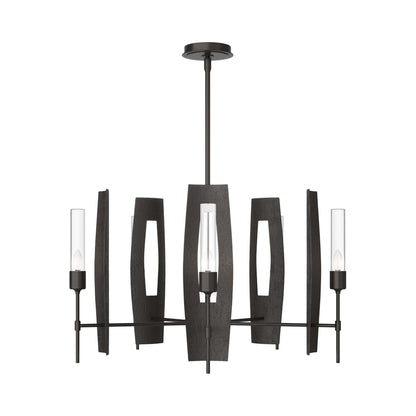 Passage Circular Pendant Light in Oil Rubbed Bronze/Clear Glass.