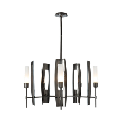 Passage Circular Pendant Light in Ink/Frosted Glass.