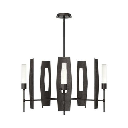 Passage Circular Pendant Light in Oil Rubbed Bronze/Frosted Glass.