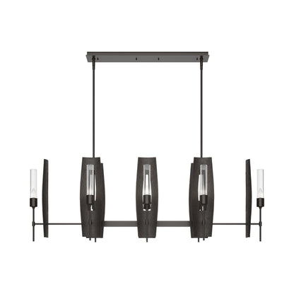 Passage Linear Pendant Light in Oil Rubbed Bronze/Clear Glass.