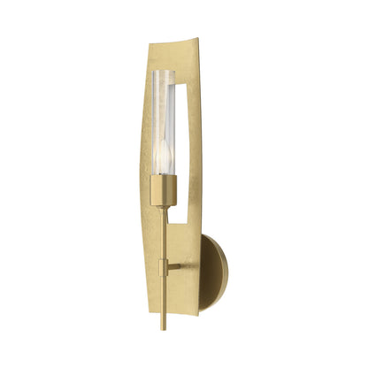 Passage Wall Light in Modern Brass/Clear Glass.