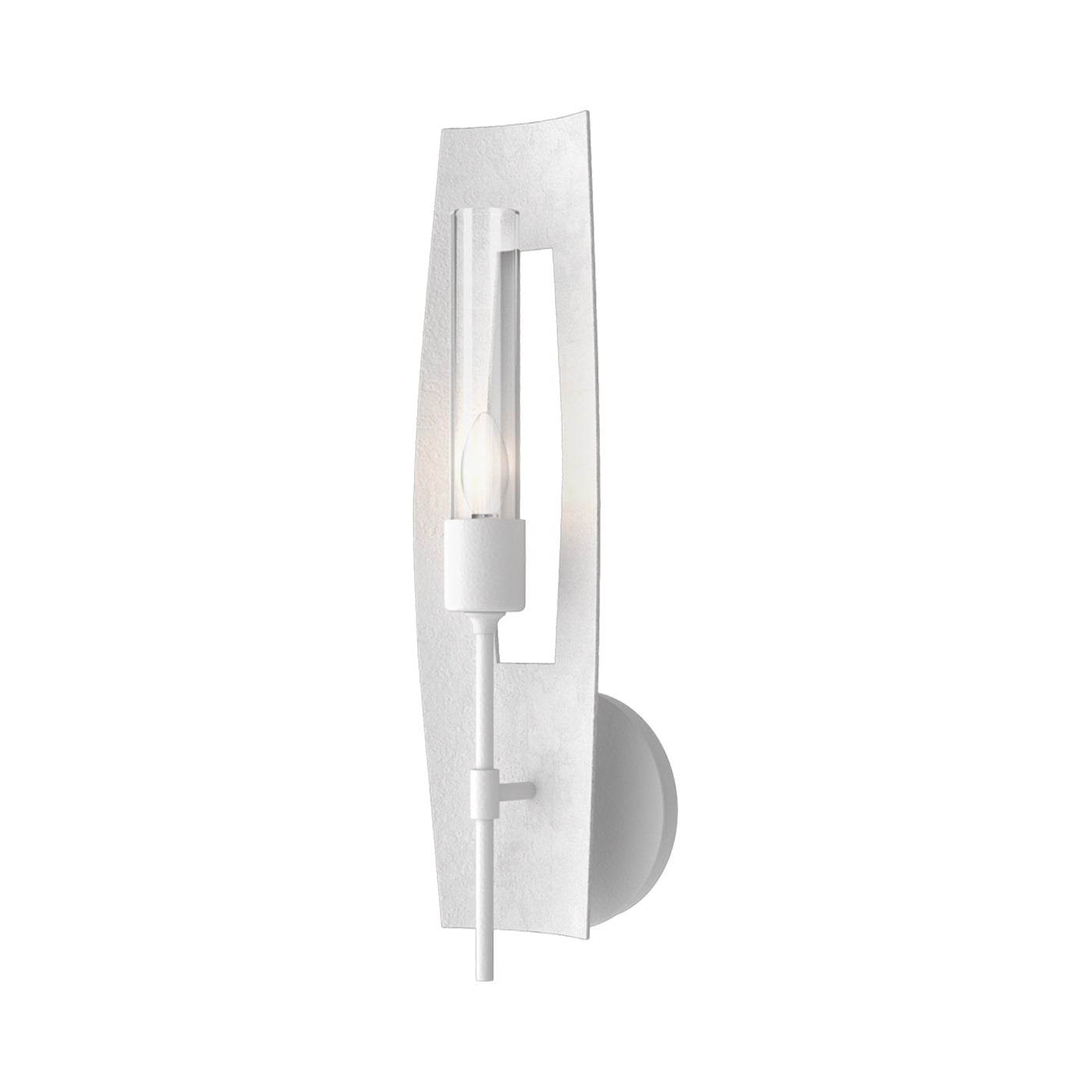 Passage Wall Light in White/Clear Glass.