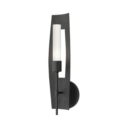 Passage Wall Light in Black/Frosted Glass.