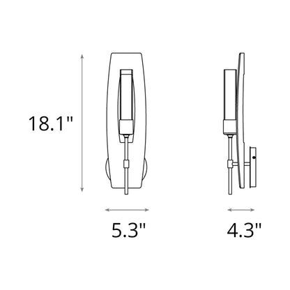 Passage Wall Light - line drawing.