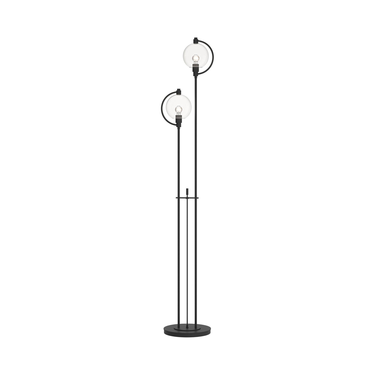 Pluto Floor Lamp in Black (Clear Glass).