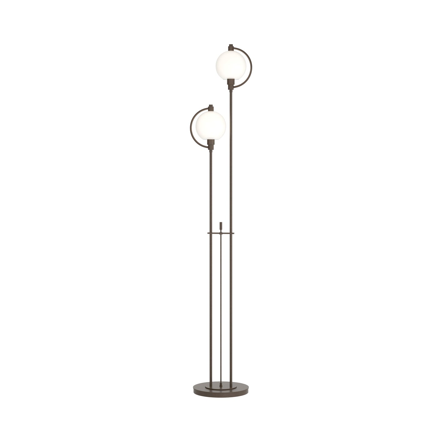Pluto Floor Lamp in Bronze (Opal Glass).