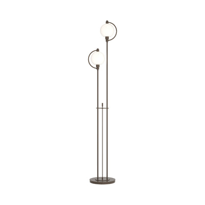Pluto Floor Lamp in Bronze (Opal Glass).