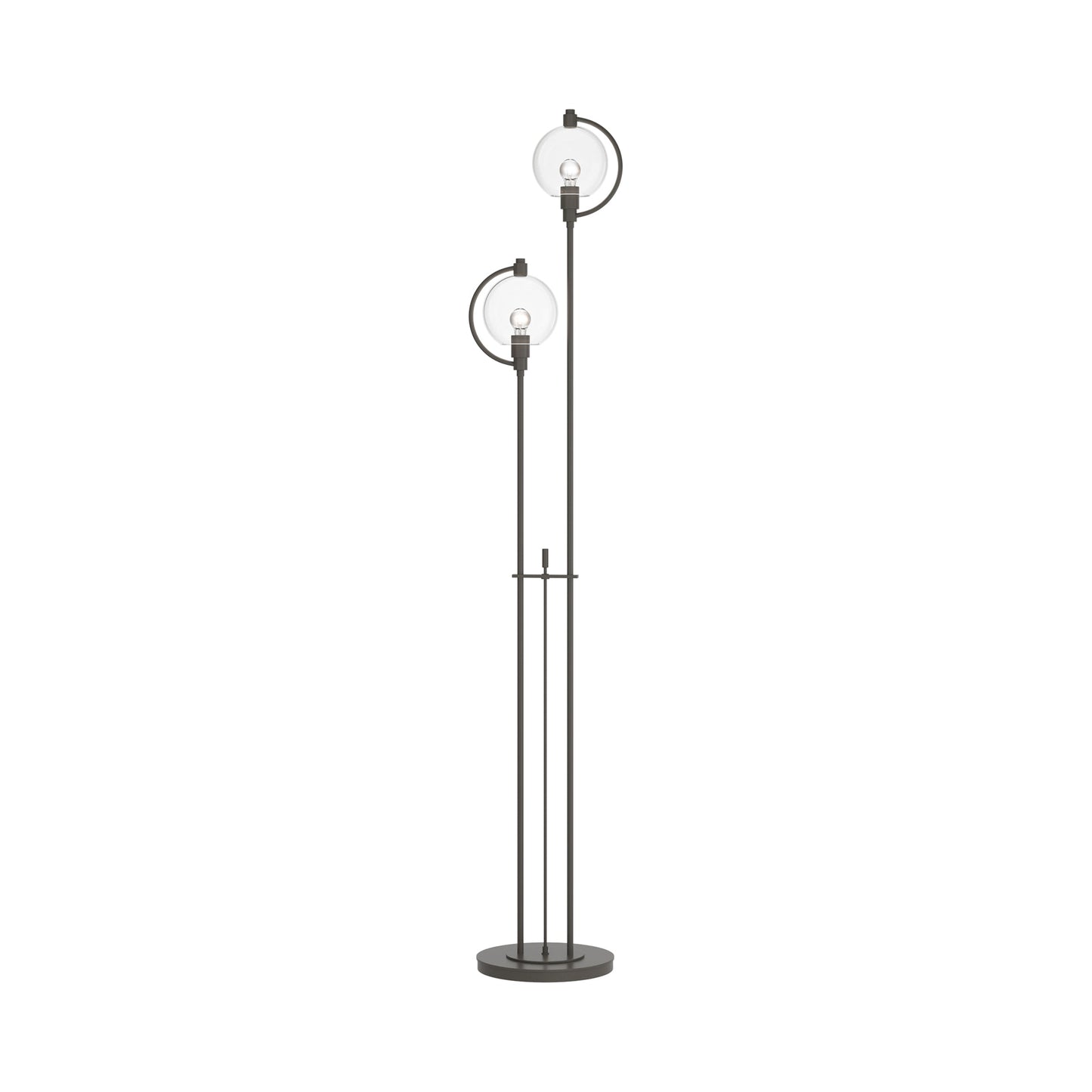 Pluto Floor Lamp in Dark Smoke (Clear Glass).